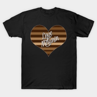 I Love Melanin Heart Valentine's Day T-Shirt